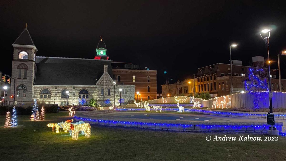 Holiday Lights in Downtown Tiffin, National Corner
