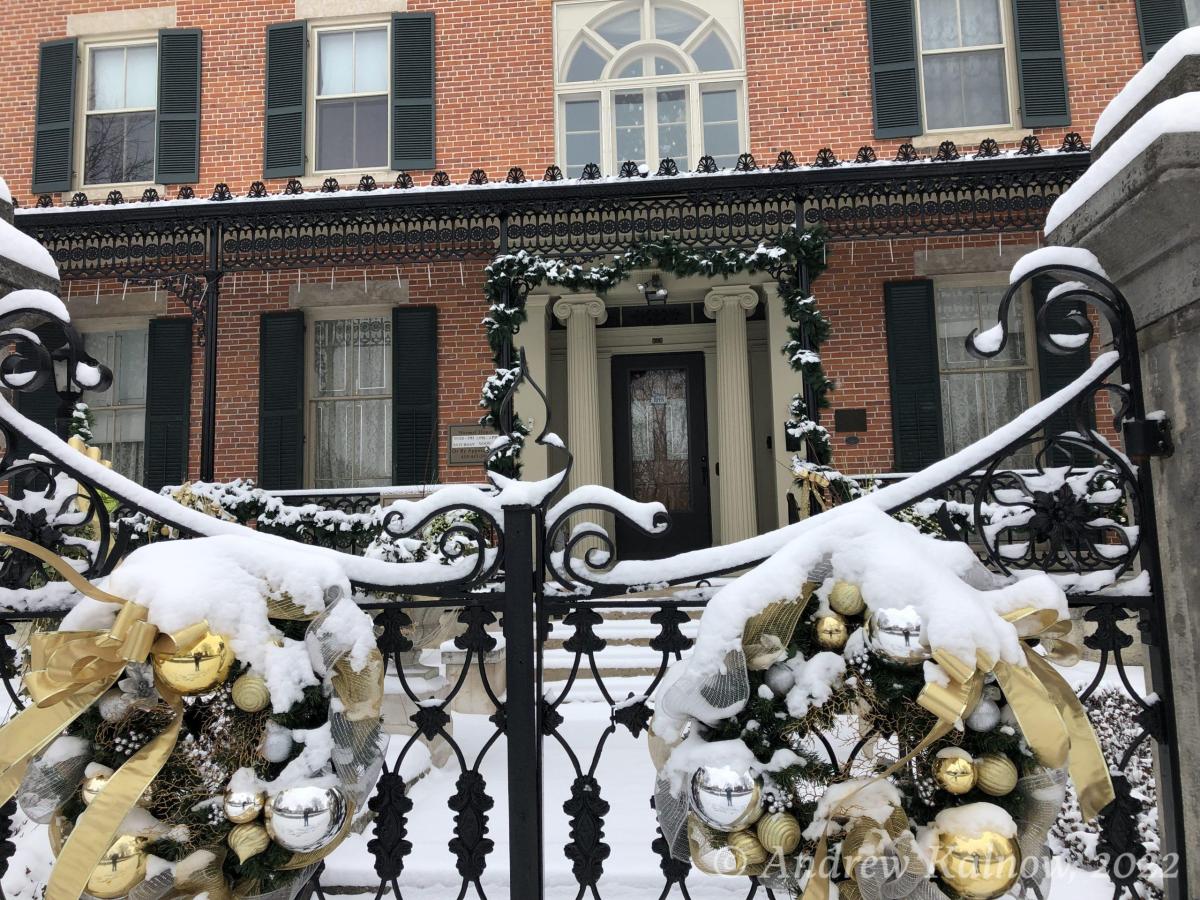 Seneca County Historical Museum decorated for the holidays.